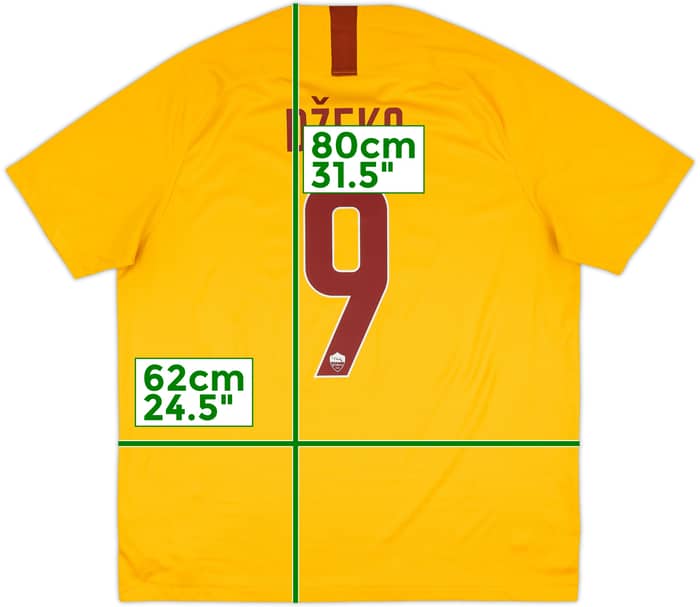 2018-19 Roma Third Shirt Dzeko #9 - 6/10 - (XL)