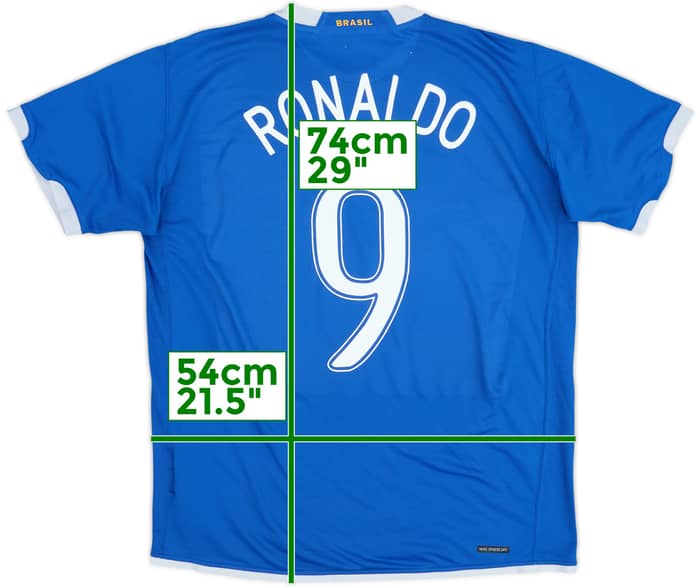2006-07 Brazil Away Shirt Ronaldo #9 - 6/10 - (L)