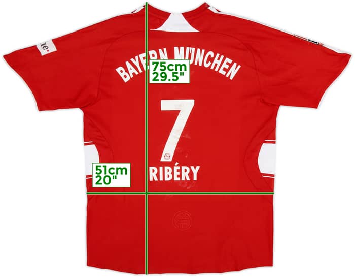 2007-08 Bayern Munich Home Shirt Ribery #7 - 5/10 - (XL.Boys)