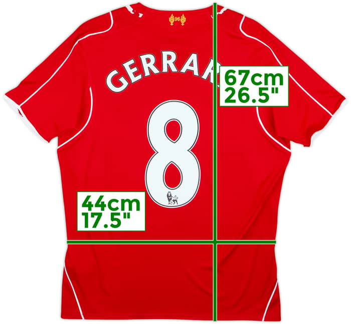 2014-15 Liverpool Home Shirt Gerrard #8 - 6/10 - (15-16 Years)