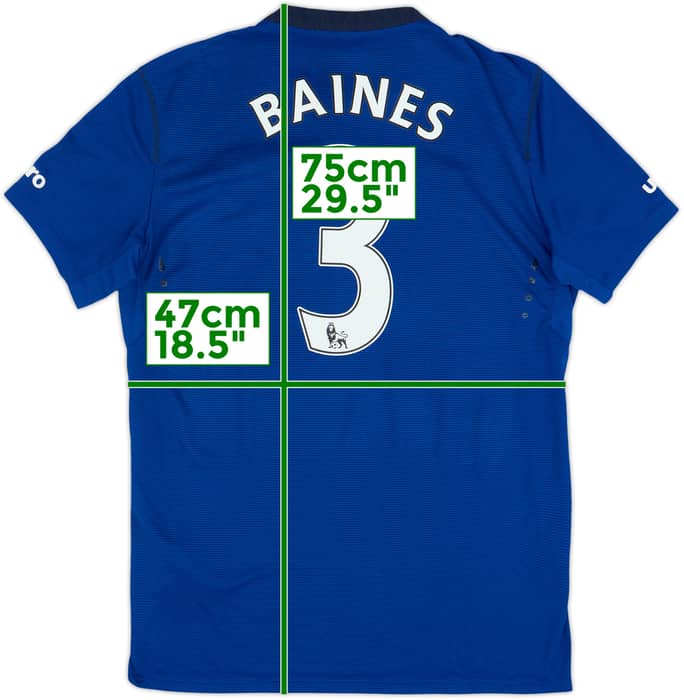 2014-15 Everton Home Shirt Baines #3 - 6/10 - (L)