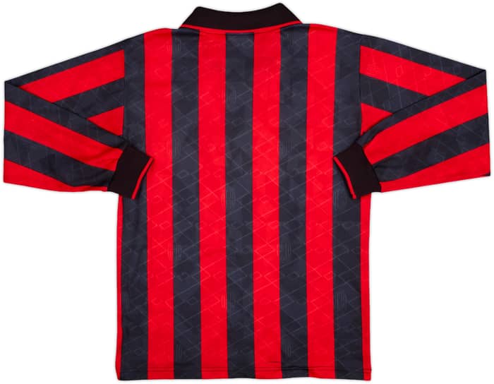 1994-95 AC Milan Home L/S Shirt - 8/10 - (M)