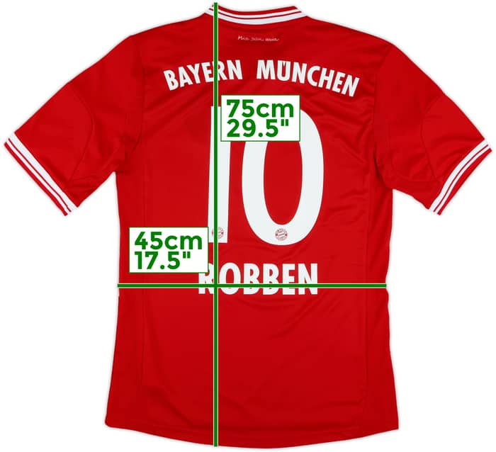 2013-14 Bayern Munich Home Shirt Robben #10 - 8/10 - (S)