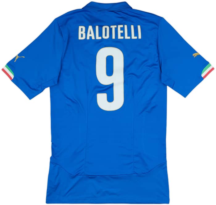 2014-15 Italy Home Shirt Balotelli #9 - 7/10 - (XXL)