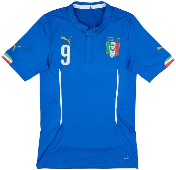 2014-15 Italy Home Shirt Balotelli #9 - 7/10 - (XXL)