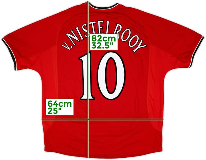 2000-02 Manchester United Home Shirt V.Nistelrooy #10 - 5/10 - (XXL)