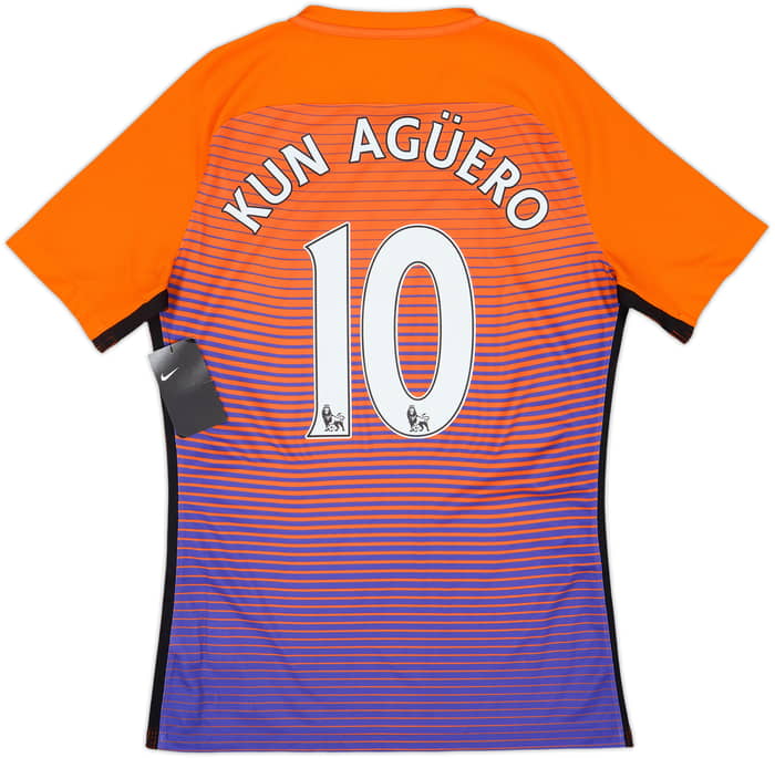 2016-17 Manchester City Authentic Third Shirt Kun Aguero #10 (L)