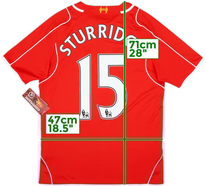 2014-15 Liverpool Home Shirt Sturridge #15 (S)