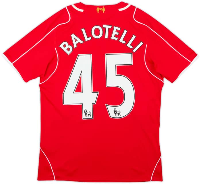 2014-15 Liverpool Home Shirt Balotelli #45 - 8/10 - (S)