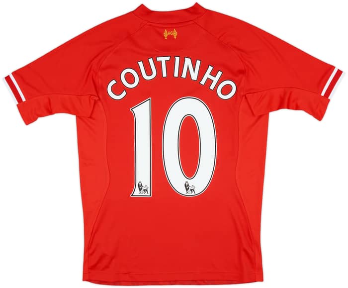 2013-14 Liverpool Home Shirt Coutinho #10 - 8/10 - (S)