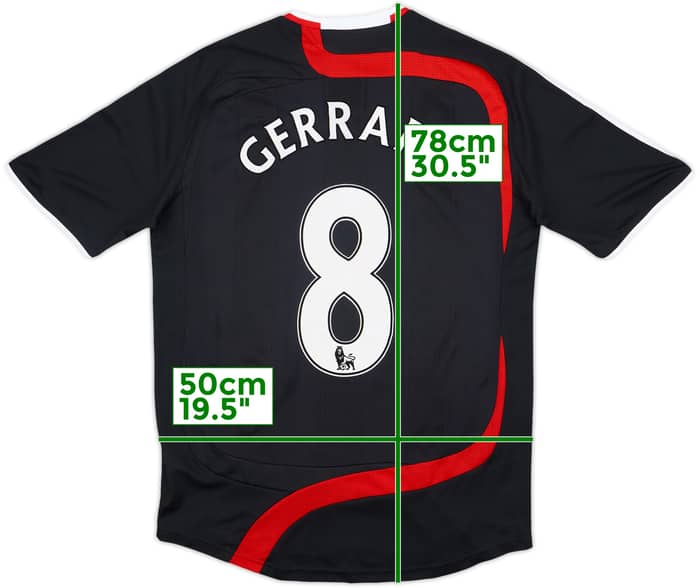 2007-08 Liverpool Third Shirt Gerrard #8 - 8/10 - (M)