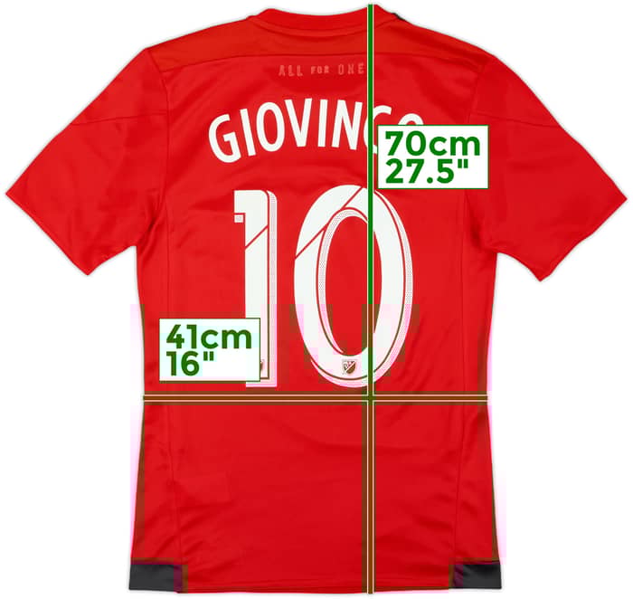 Camiseta auténtica de local del Toronto 2015-16 Giovinco #10 - 9/10 - (Mujeres S)