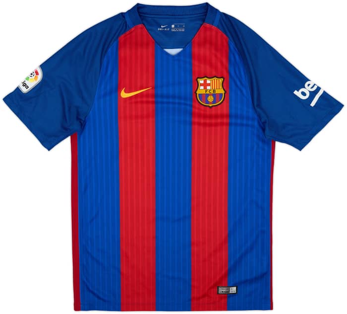 2016-17 Barcelona Home Shirt Suarez #9 - 10/10 - (S)