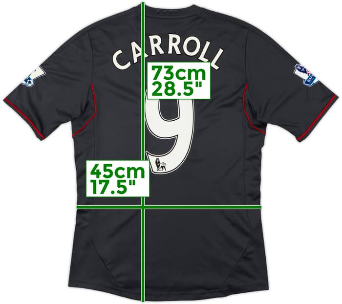 2011-12 Liverpool Away Shirt Carroll #9 - 8/10 - (S)