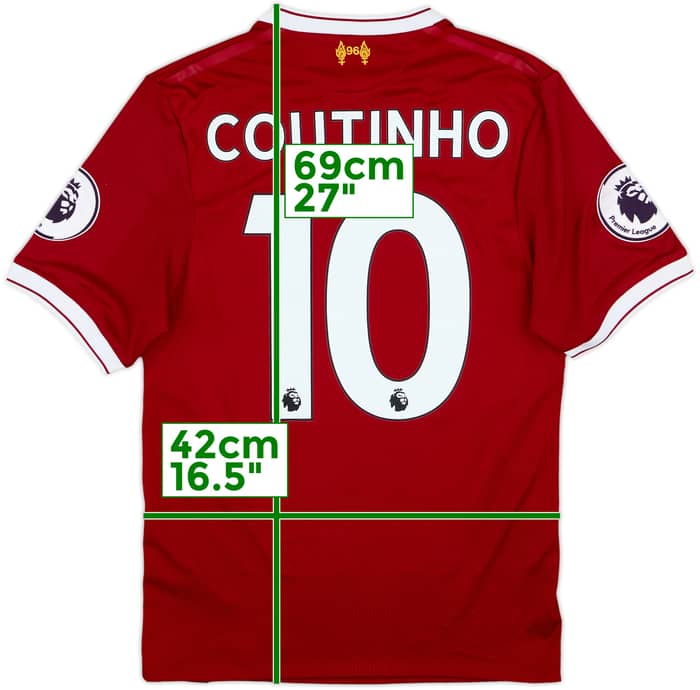 2017-18 Liverpool 125 Years Home Shirt Coutinho #10 - 8/10 - (S)