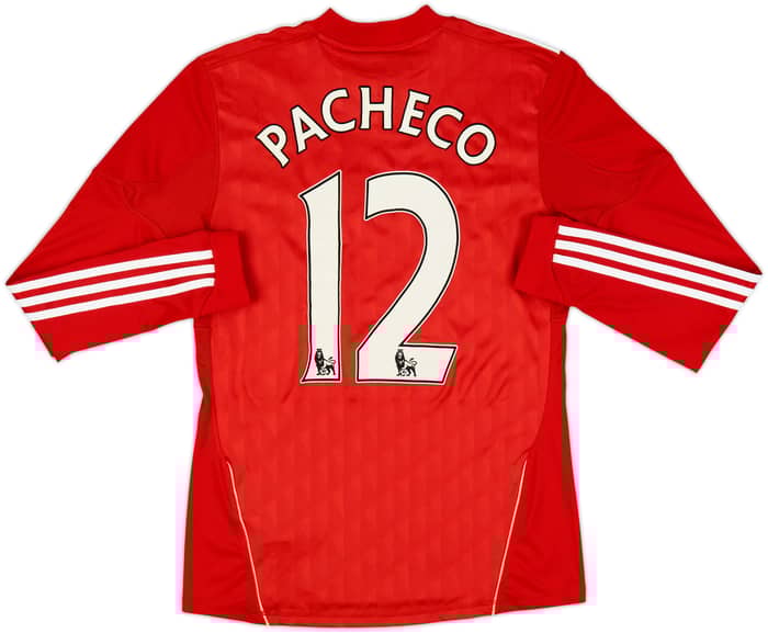 2010-12 Liverpool Home L/S Shirt Pacheco #12 - 8/10 - (S)