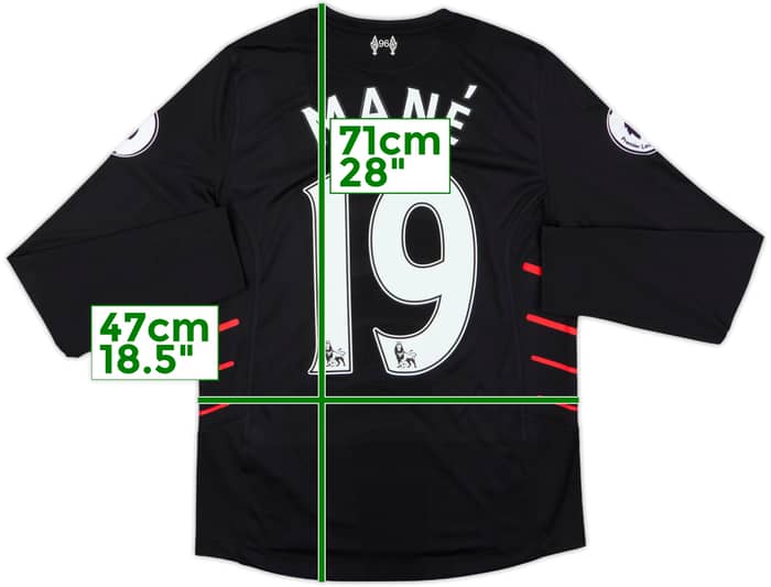 2016-17 Liverpool Away L/S Shirt Mane #19 - 5/10 - (S)