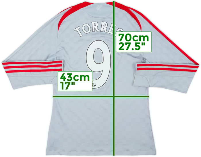 2008-09 Liverpool Away L/S Shirt Torres #9 - 6/10 - (S)