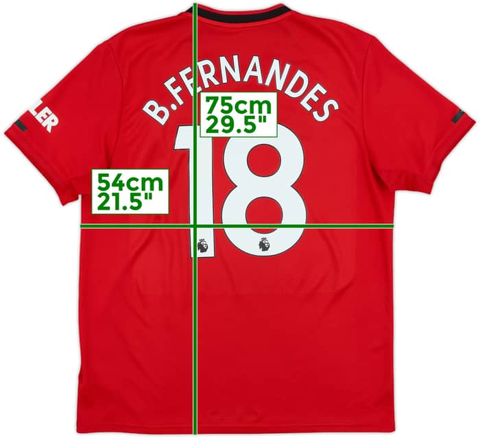 2019-20 Manchester United Home Shirt B.Fernandes #18 - 7/10 - (L)