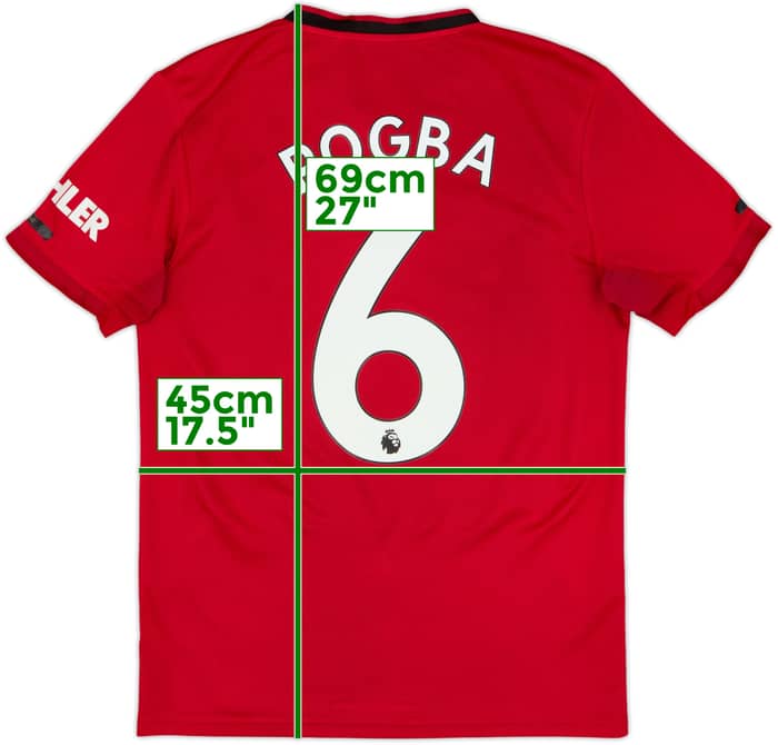 2019-20 Manchester United Home Shirt Pogba #6 - 6/10 - (S)