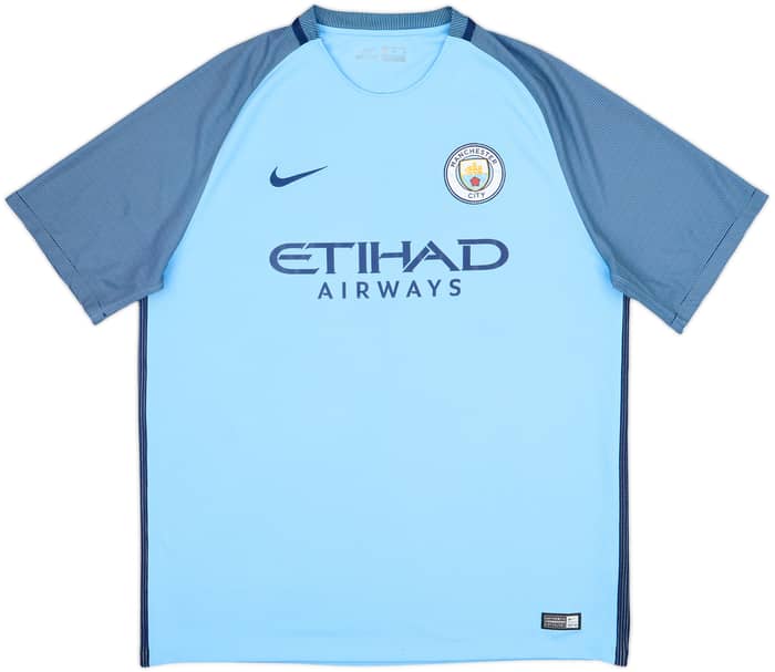 2016-17 Manchester City Home Shirt Kun Aguero #10 - 8/10 - (XL)