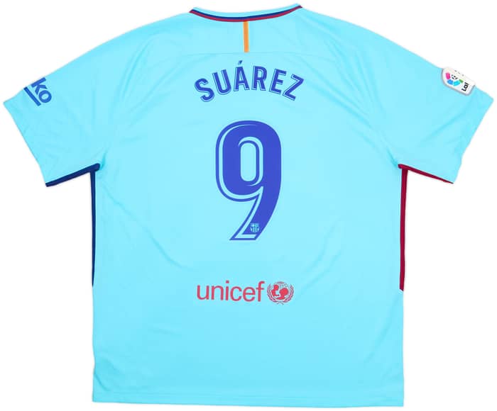 2017-18 Barcelona Away Shirt Suarez #9 - 7/10 - (XXL)