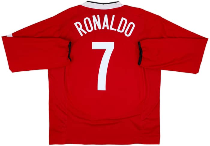 2004-06 Manchester United Home L/S Shirt Ronaldo #7 - 7/10 - (XL)