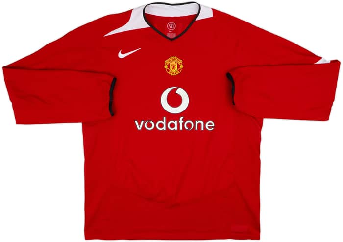 2004-06 Manchester United Home L/S Shirt Ronaldo #7 - 7/10 - (XL)