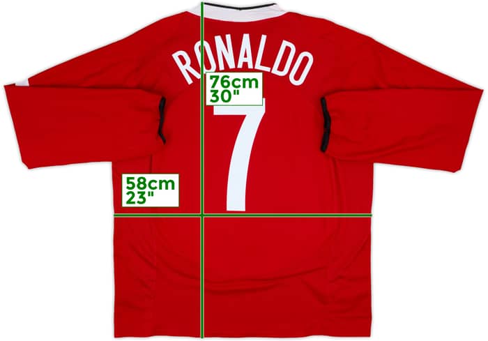 2004-06 Manchester United Home L/S Shirt Ronaldo #7 - 7/10 - (XL)