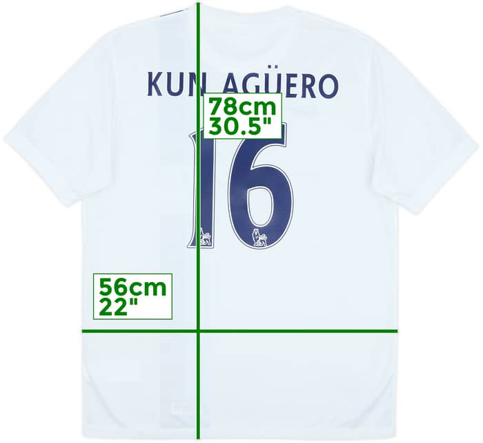 2013-14 Manchester City Third Shirt Kun Aguero #16 - 7/10 - (L)