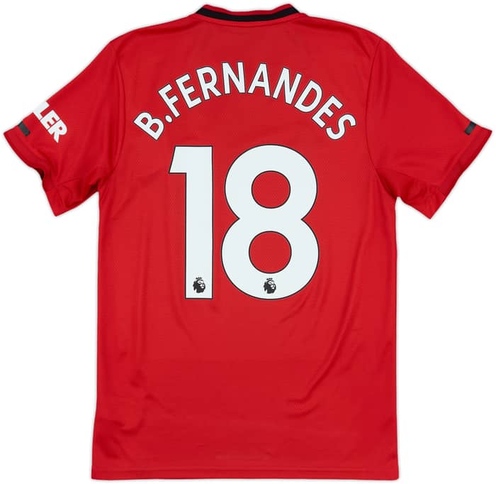 2019-20 Manchester United Home Shirt B.Fernandes #18 - 6/10 - (S)