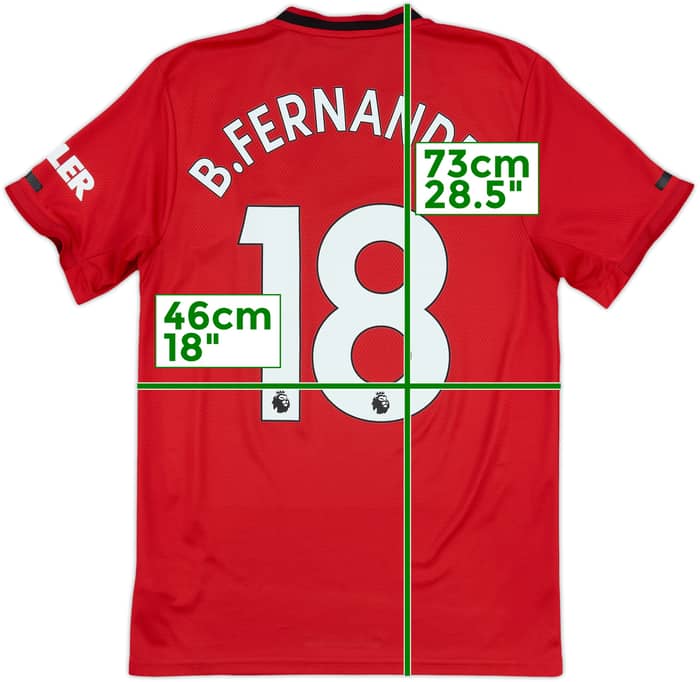 2019-20 Manchester United Home Shirt B.Fernandes #18 - 6/10 - (S)