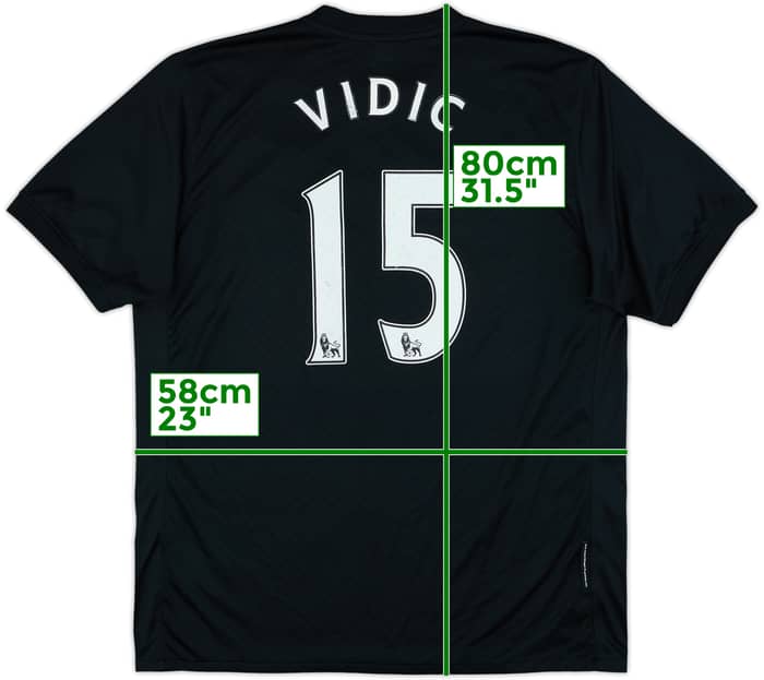 2009-10 Manchester United Away Shirt Vidic #15 - 6/10 - (XL)