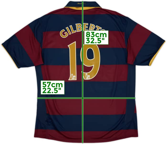 2007-08 Arsenal Third Shirt Gilberto #19 - 9/10 - (XL)