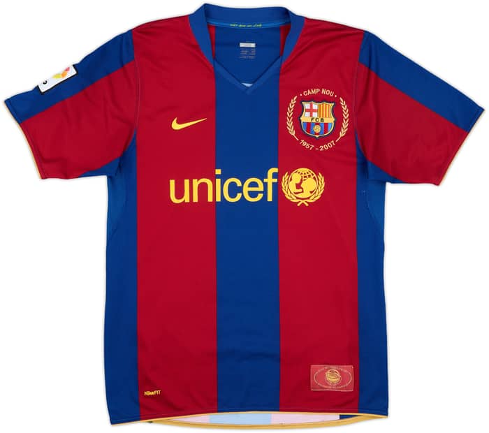 2007-08 Barcelona Home Shirt Ronaldinho #10 - 8/10 - (S)