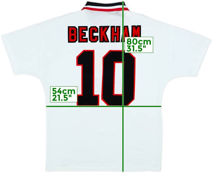 1996-97 Manchester United Away Shirt Beckham #10 - 6/10 - (L)
