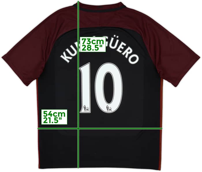 2016-17 Manchester City Away Shirt Kun Aguero #10 - 8/10 - (L)