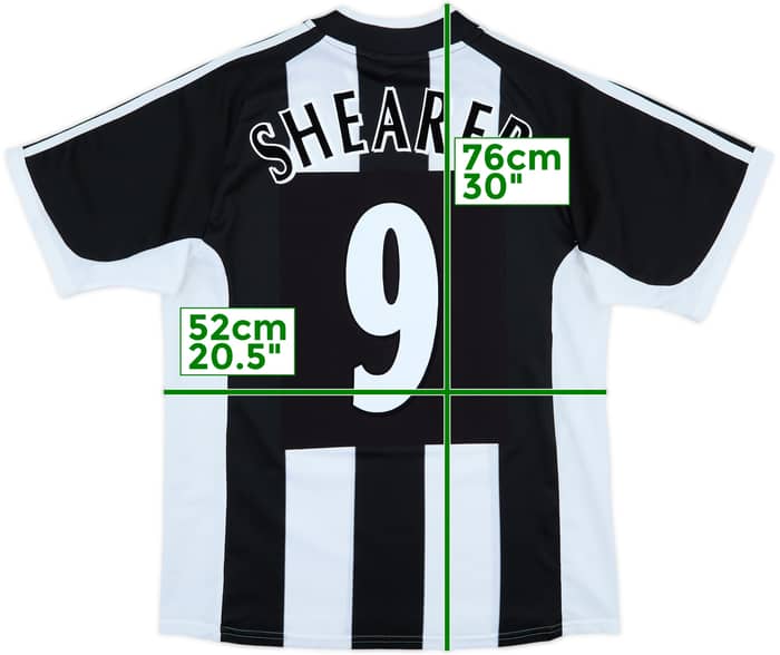 2001-03 Newcastle Home Shirt Shearer #9 - 7/10 - (M)