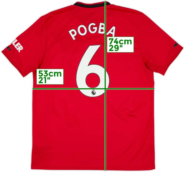 2019-20 Manchester United Home Shirt Pogba #6 - 7/10 - (L)