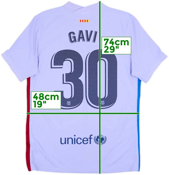 2021-22 Barcelona Authentic Away Shirt Gavi #30 - 10/10 - (M)