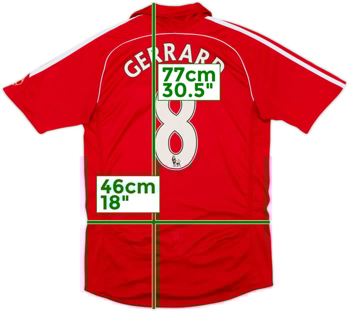 2006-08 Liverpool Home Shirt Gerrard #8 - 5/10 - (S)