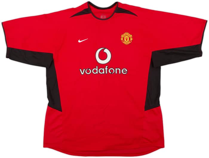 2002-04 Manchester United Home Shirt Scholes #18 - 8/10 - (XL)