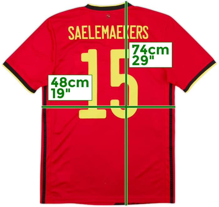 2020-21 Belgium Home Shirt Saelemaekers #15 - 8/10 - (S)