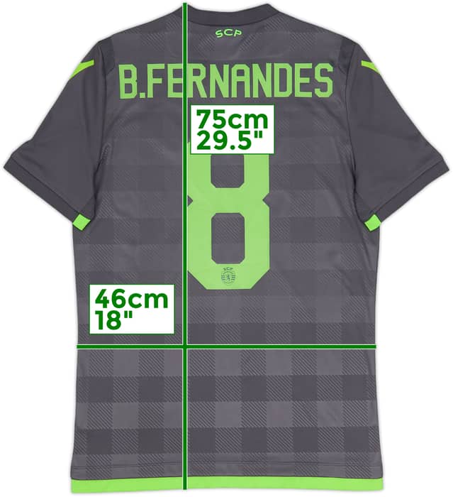 Camiseta de visitante del Sporting CP 2018-19 B.Fernandes #8 - 6/10 - (S)