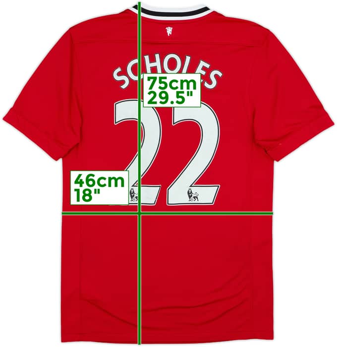 2011-12 Manchester United Home Shirt Scholes #22 - 5/10 - (S)