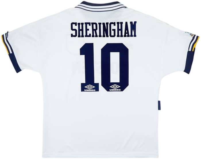 1993-95 Tottenham Home Shirt Sheringham #10 - 9/10 - (XL)