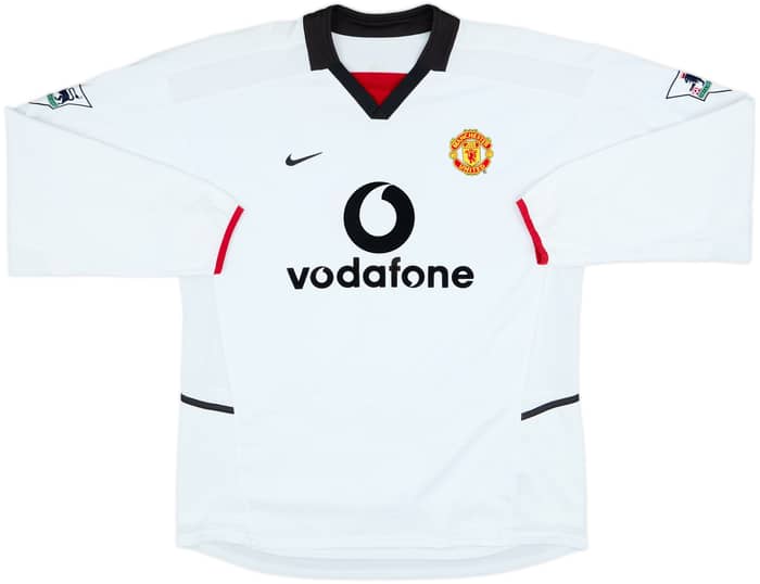 Camiseta de visitante de Manga Larga del Manchester United 2002-03 Beckham #7 - 8/10 - (L)