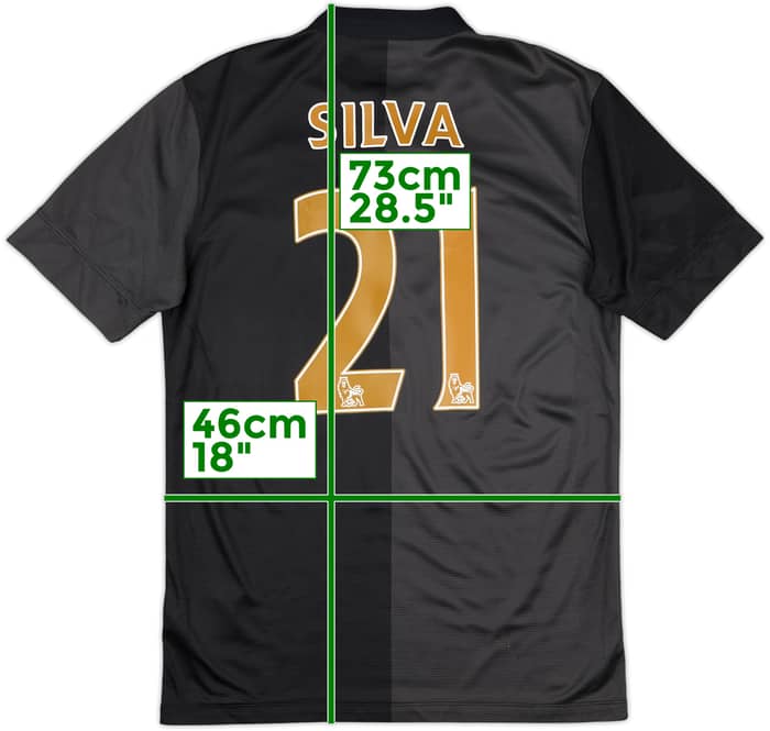 2013-14 Manchester City Away Shirt Silva #21 - 8/10 - (S)