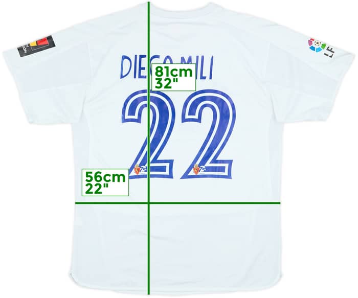 2007-08 Real Zaragoza Home Shirt Diego Milito #22 - 5/10 - (XL)