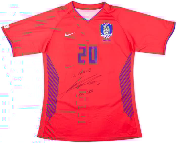 2006-08 South Korea Signed Home Shirt #20 - 8/10 - (XXL)